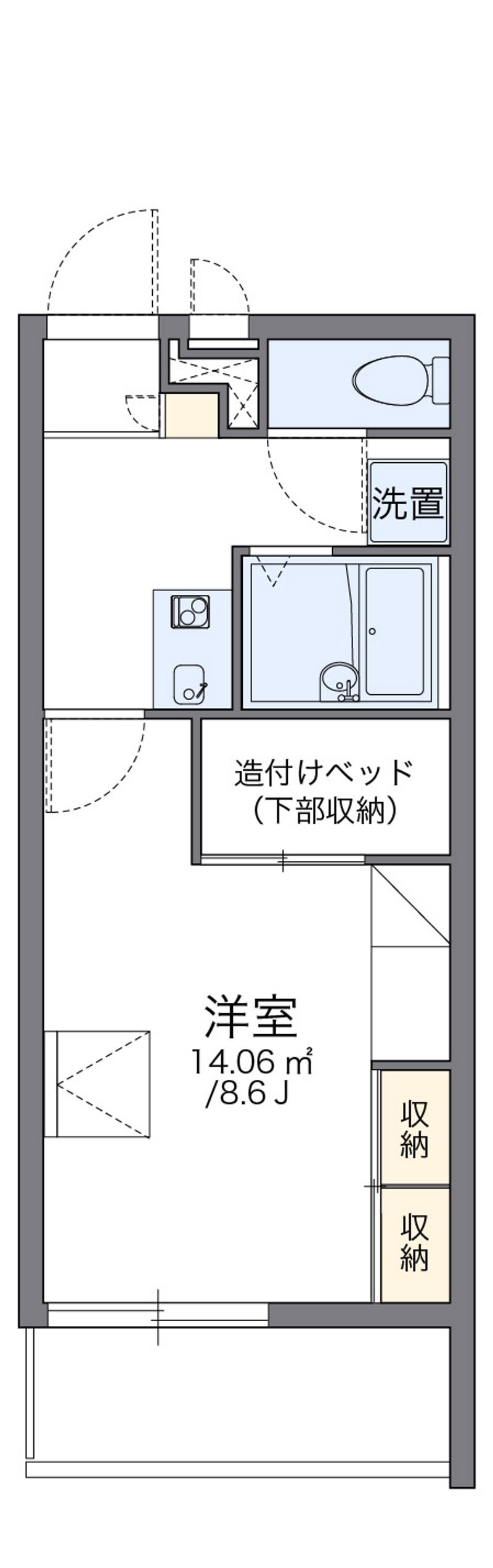 レオパレス北屋敷Ⅱ 間取り