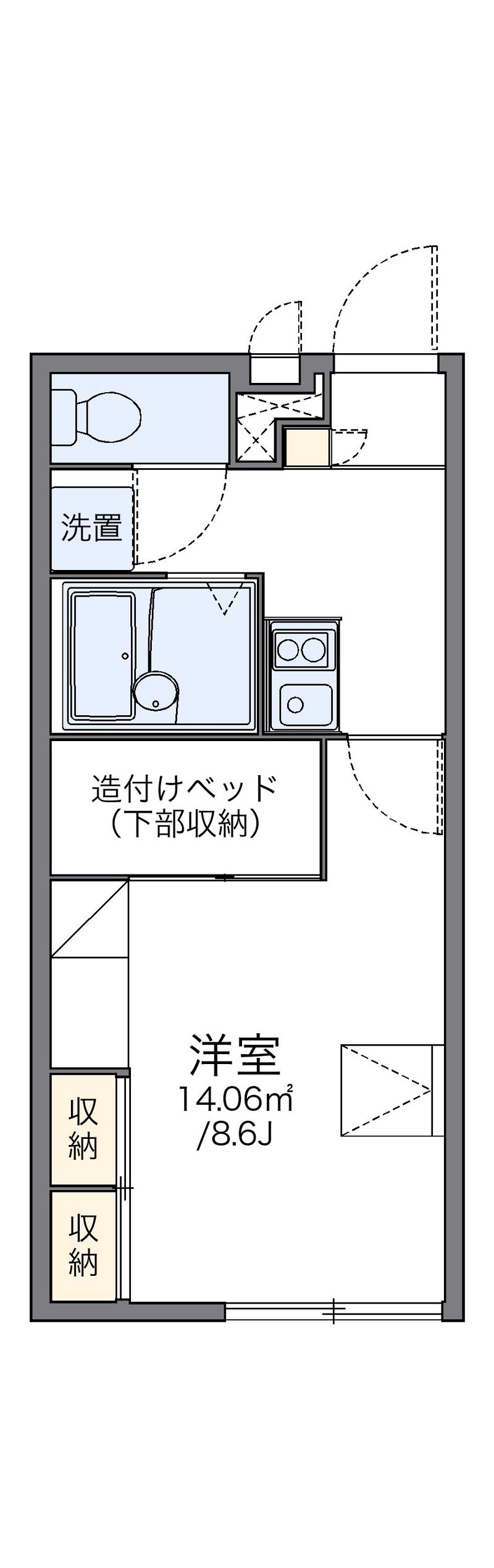 レオパレスほんまちＡＰ 間取図