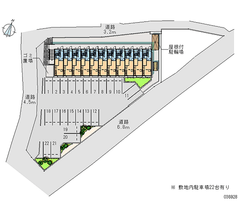 レオパレス天神袁 月極駐車場