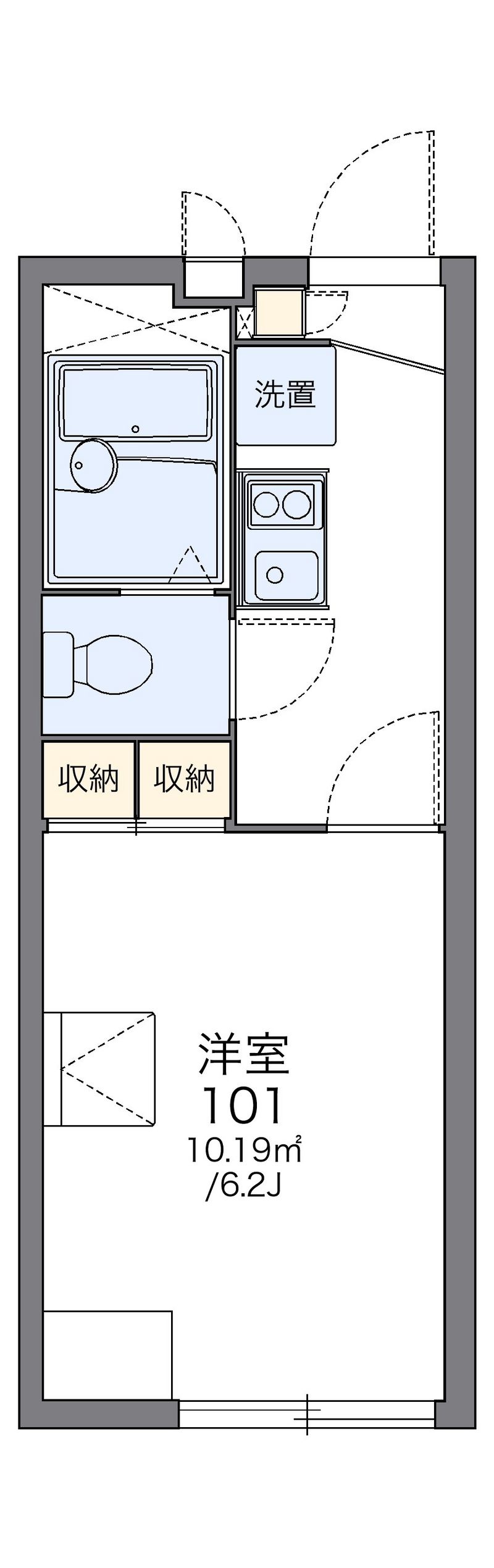 レオパレスツーリーフ 間取図