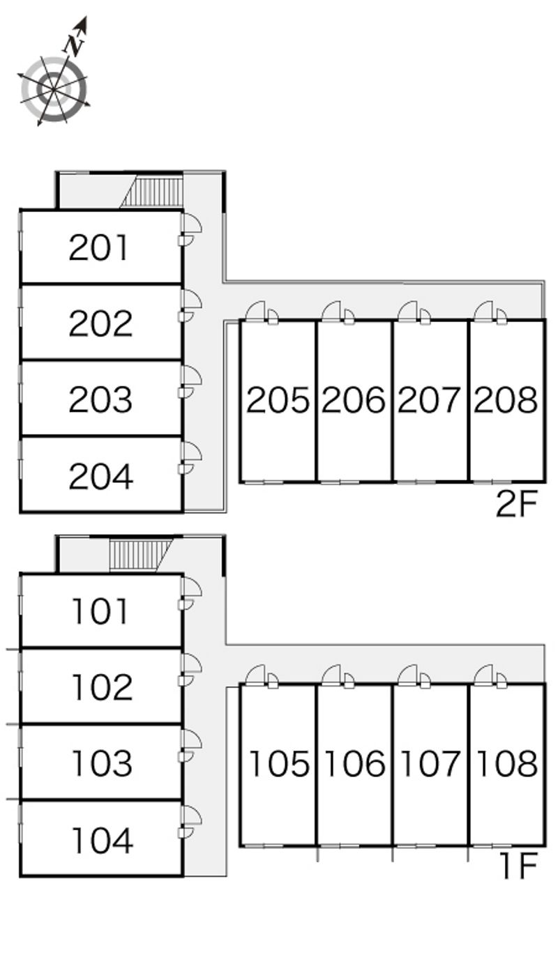 レオパレスアトレ　ＳＫＭⅡ 間取配置図