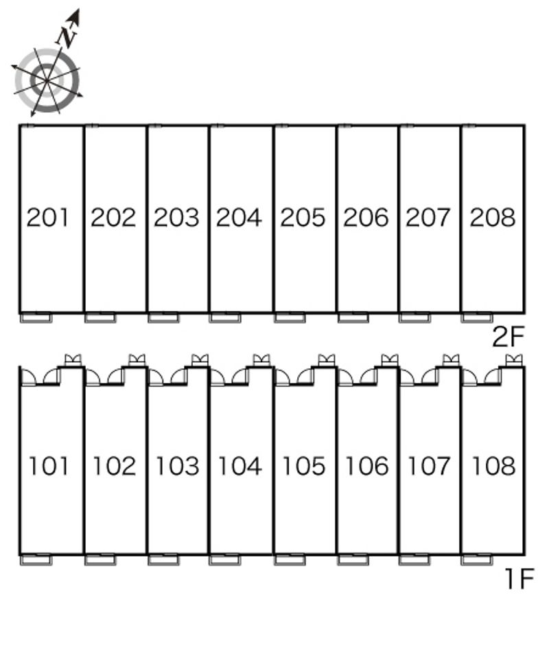 レオパレスフレンドマーチ 間取配置図