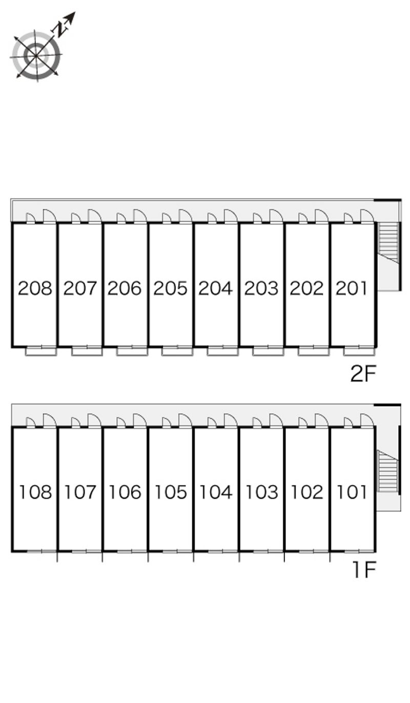 レオパレスヤバタⅢ 間取り配置図