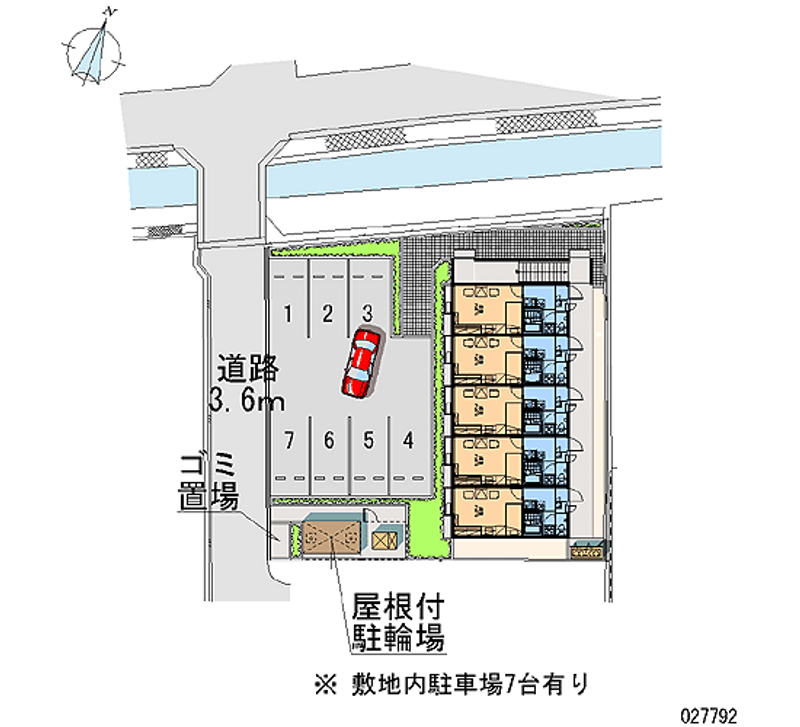 レオパレスグリーンピア太田 月極駐車場