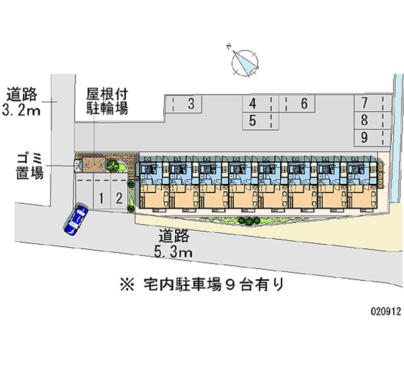 レオパレスベルコースト 月極駐車場