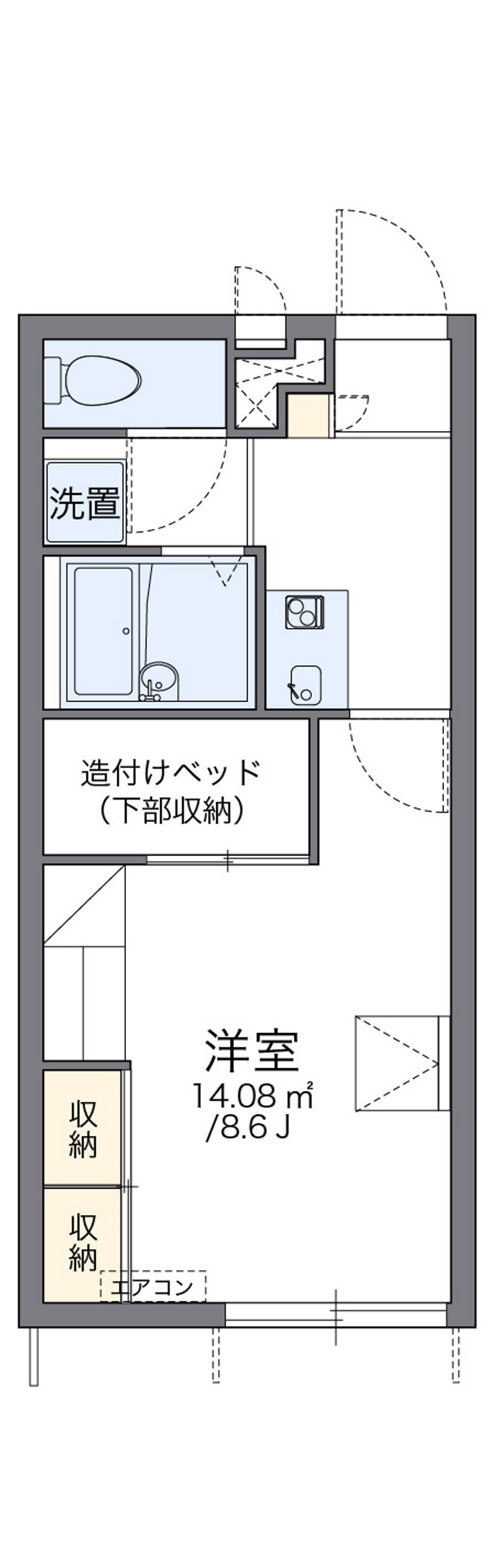 レオパレスおいし 間取図