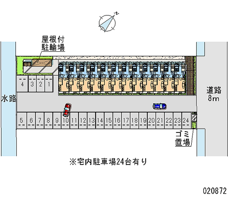 レオパレスプレミール 月極駐車場