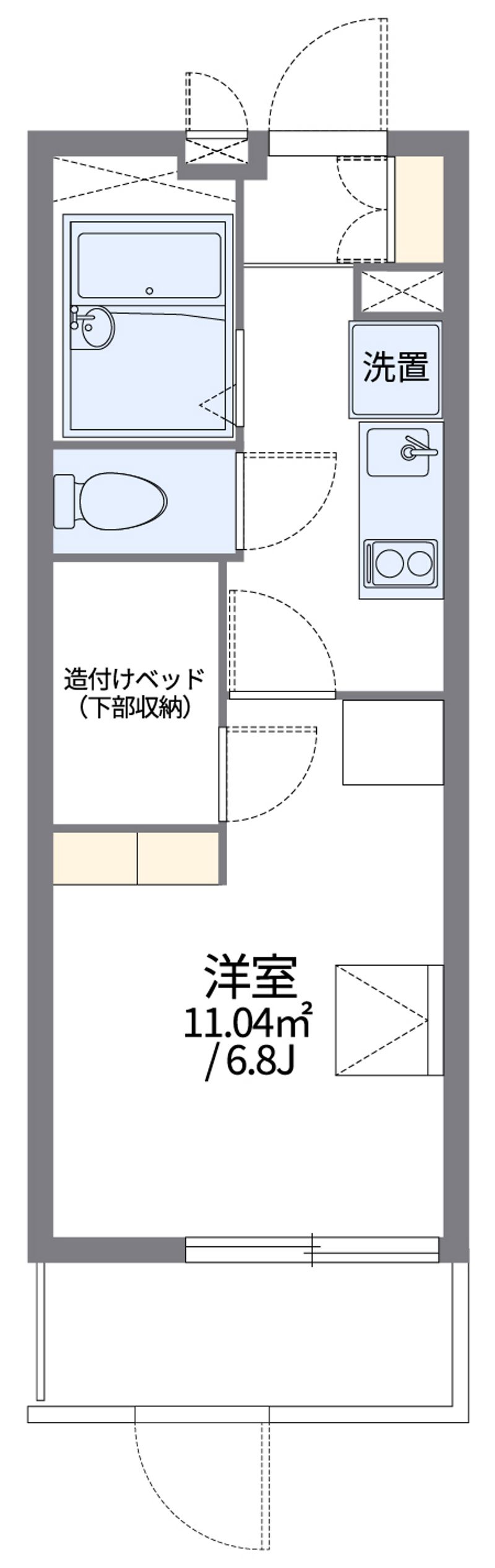 レオパレス馬野浦上マンション 間取図