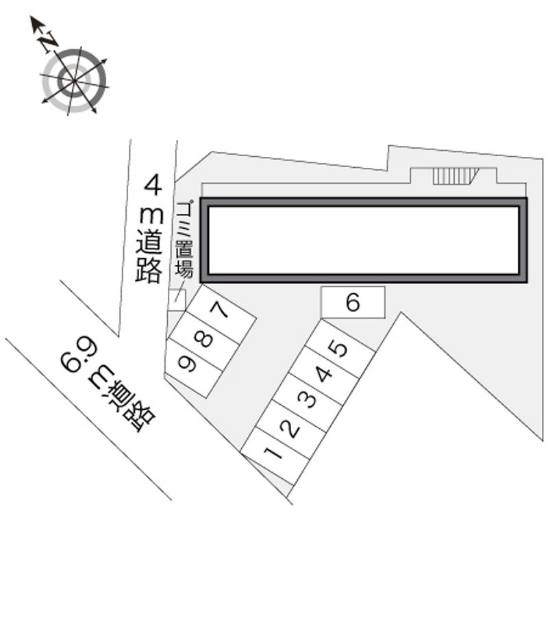 レオパレスボヌールＨＡＮＡＳＨＩＭＡ 駐車場
