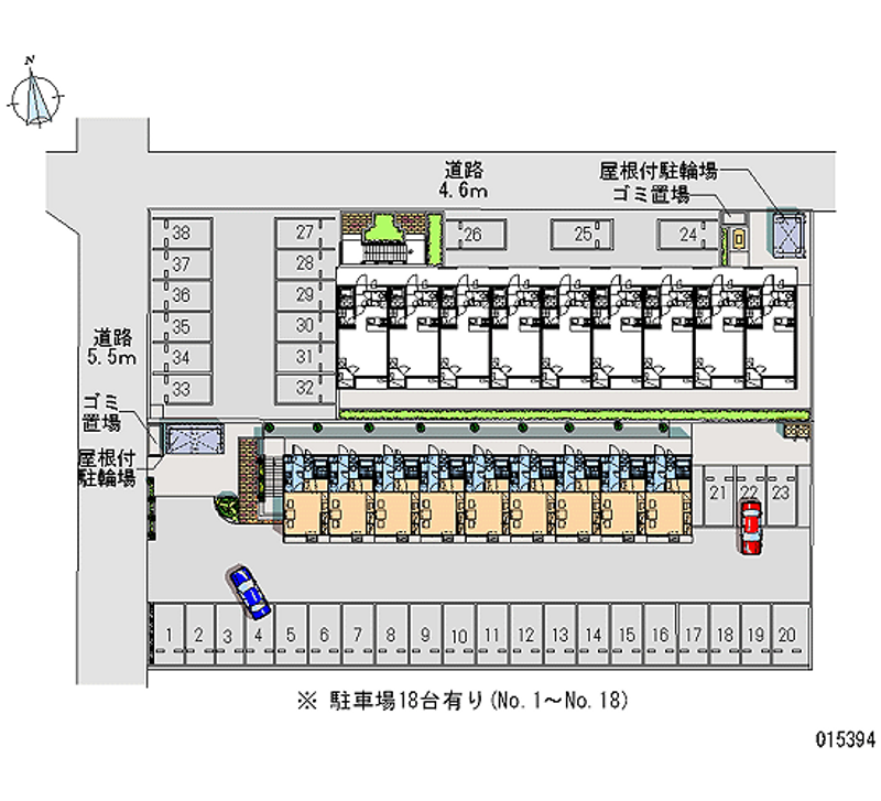 レオパレスピスティス 月極駐車場