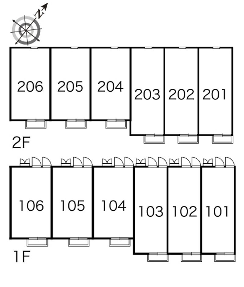 レオパレス下石田 間取配置図