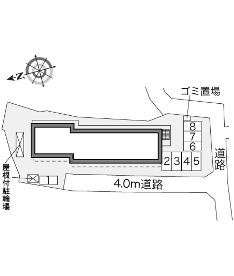 レオパレスみどりⅢ 配置図