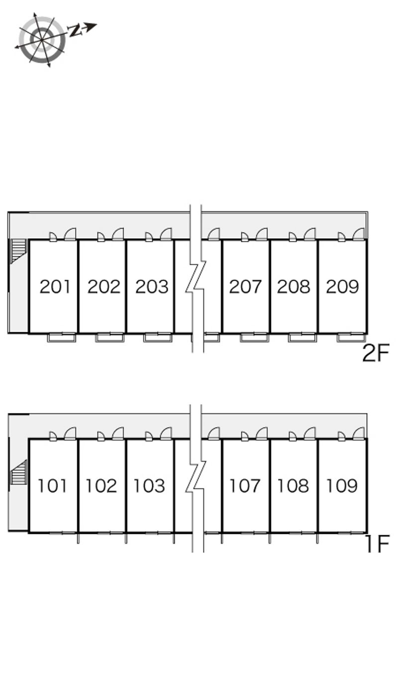 レオパレスサンフラワー芳田 間取り配置図