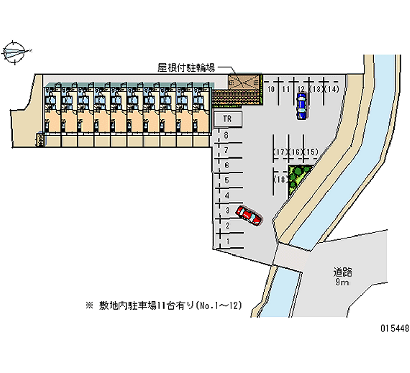 レオパレスプレミール 月極駐車場