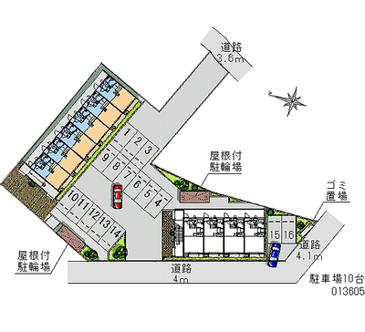 13605 Monthly parking lot