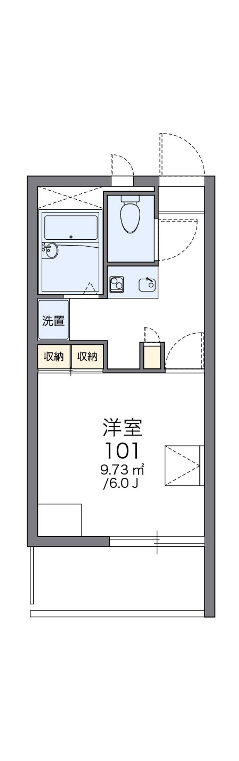レオパレス大坪 間取図