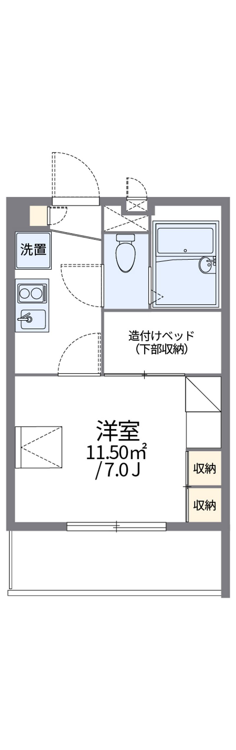 レオパレス長筬 間取図