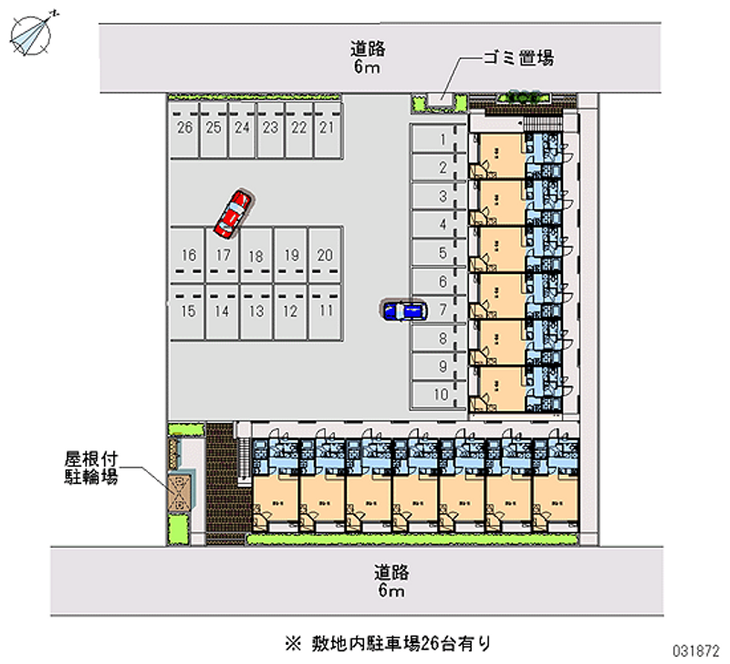 レオパレスアクシス 月極駐車場