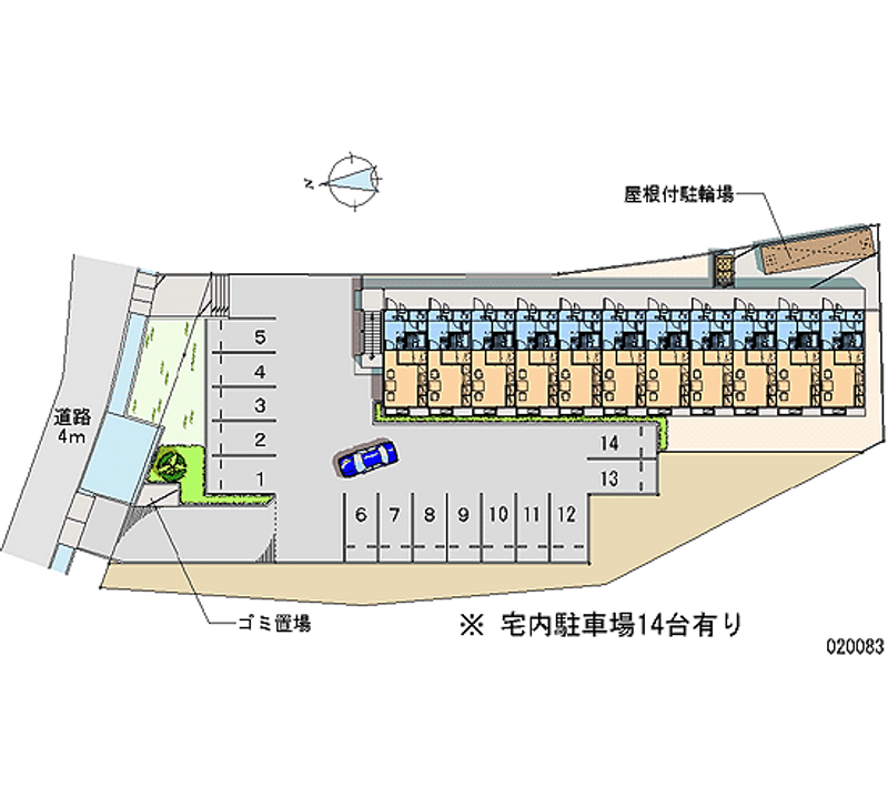 レオパレスグレイス 月極駐車場