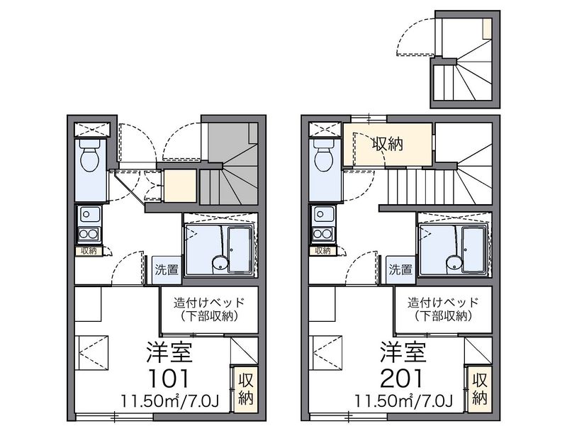 レオパレスフローラ 間取図