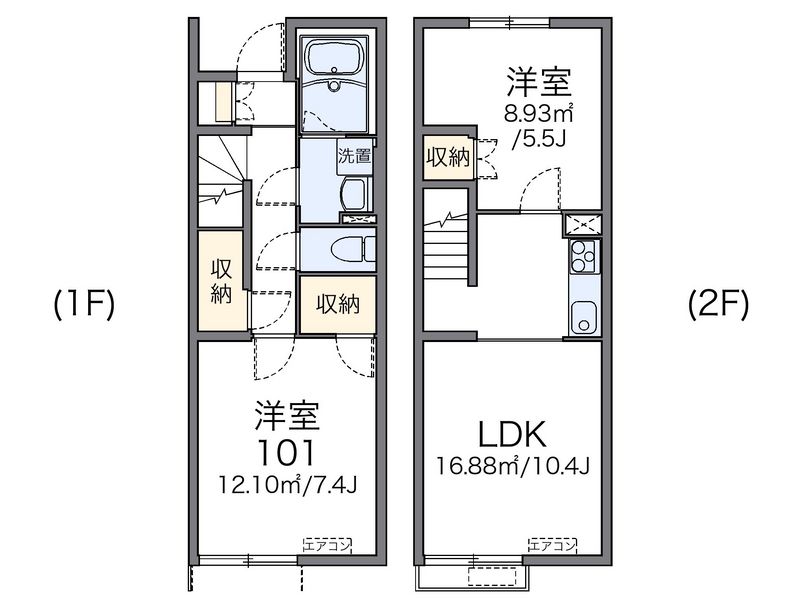 レオネクストアビテ湘南Ⅱ 間取図