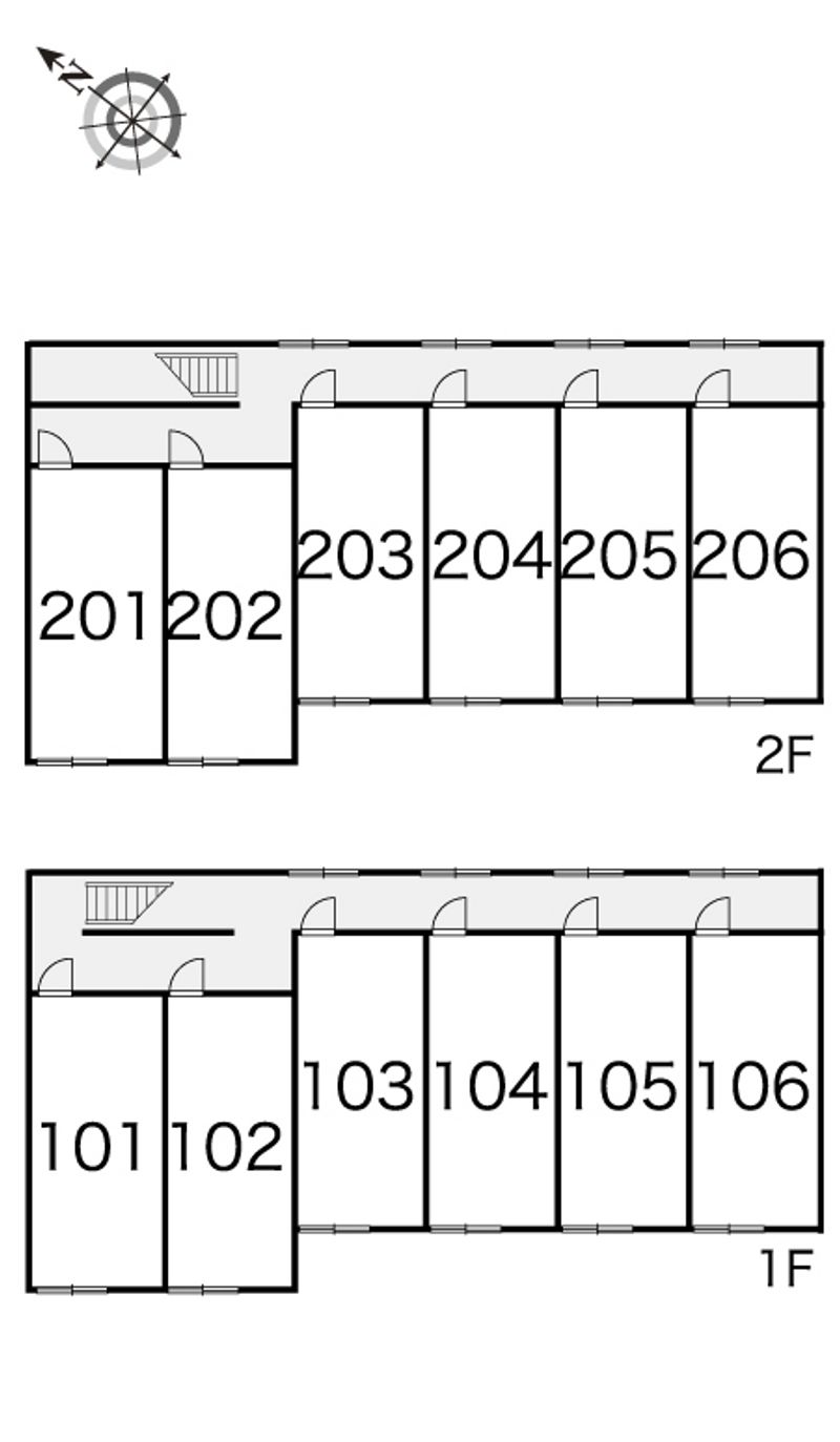 レオパレスこも家西 間取配置図