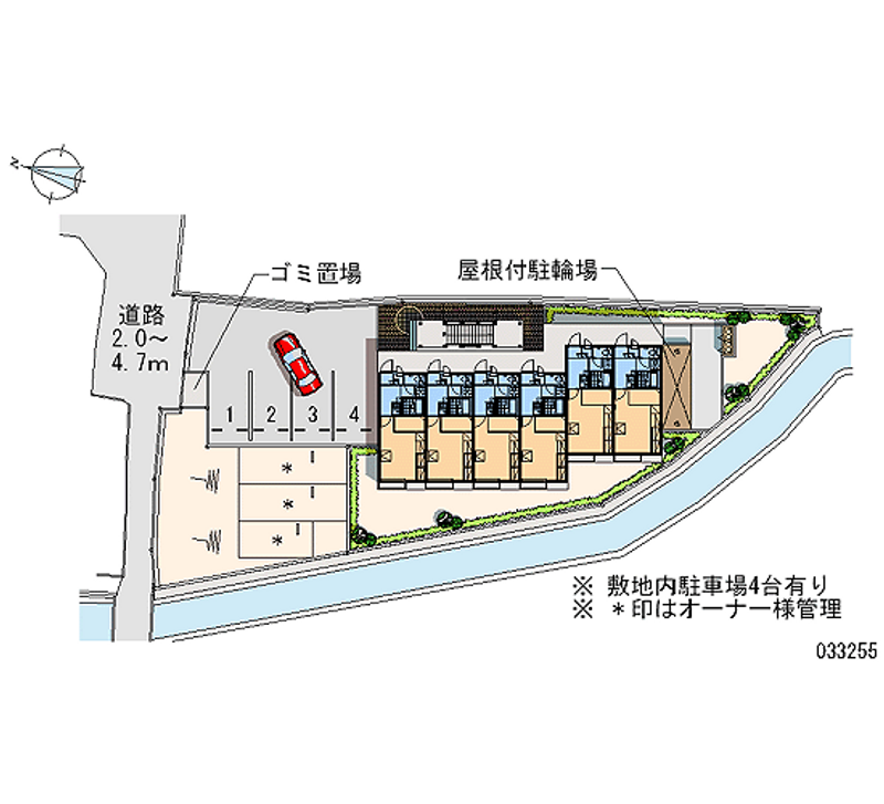 レオパレスシオン 月極駐車場