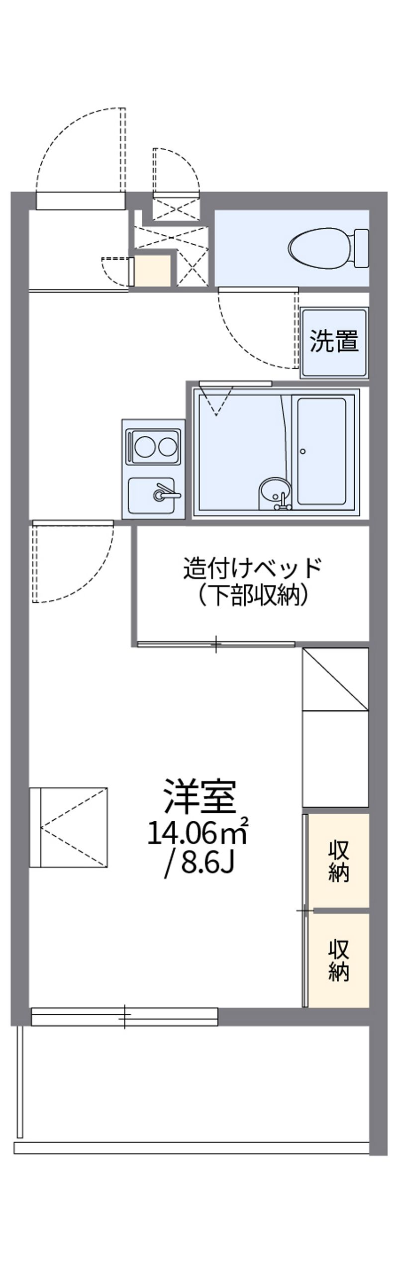 レオパレス糸田橋クラール 間取図
