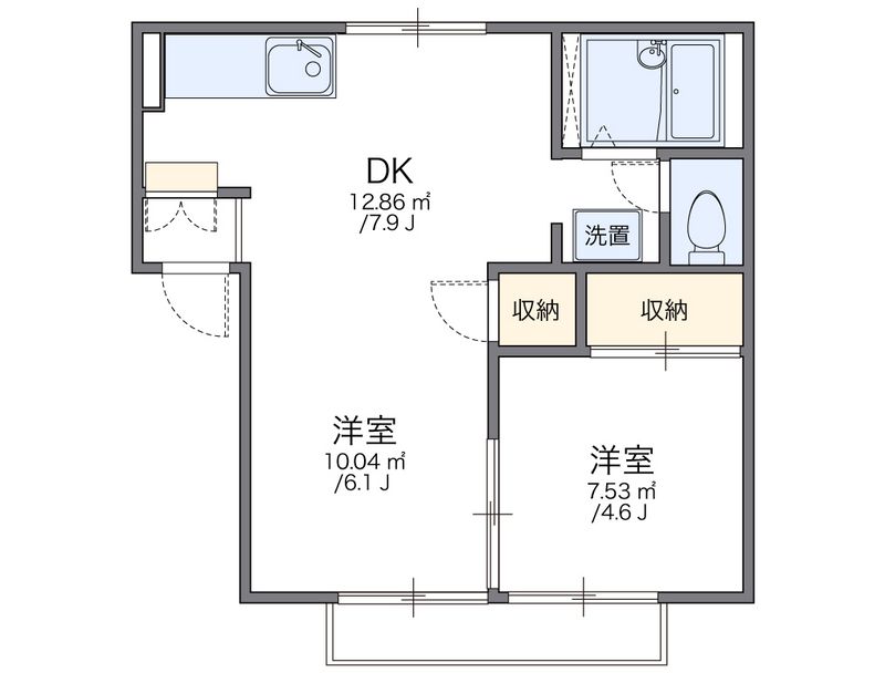 レオパレスプレジール石橋 間取図