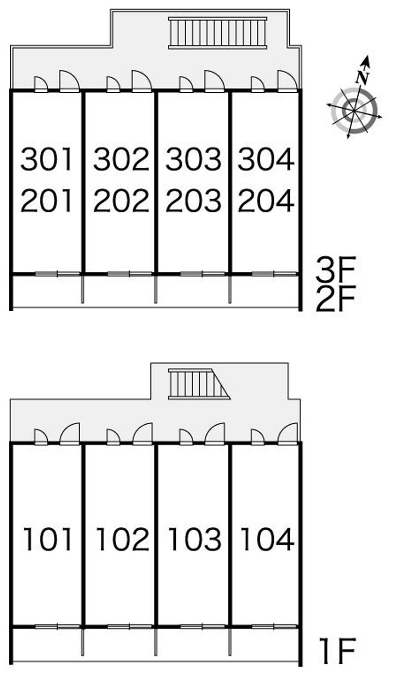 レオパレスグリーングリーン 間取り配置図