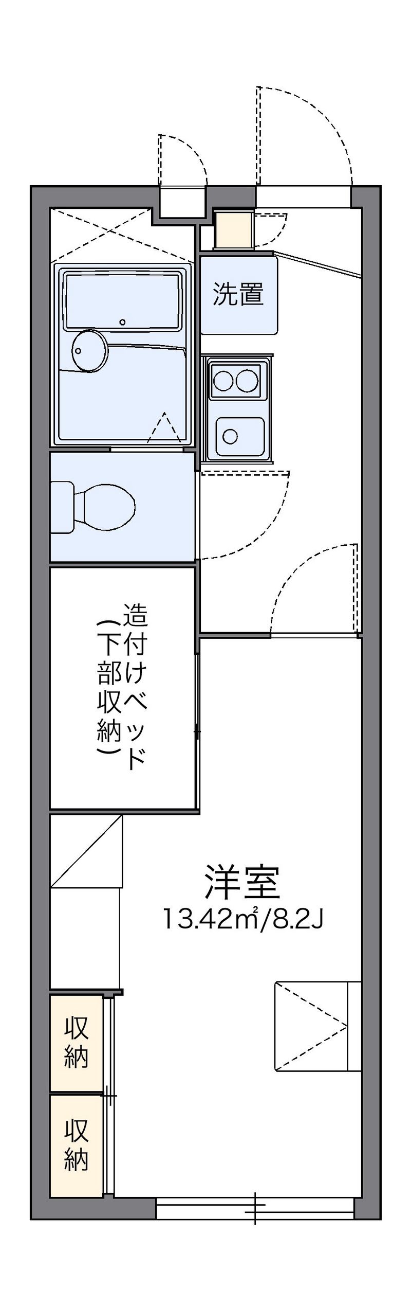 レオパレスハイマート貫 間取図