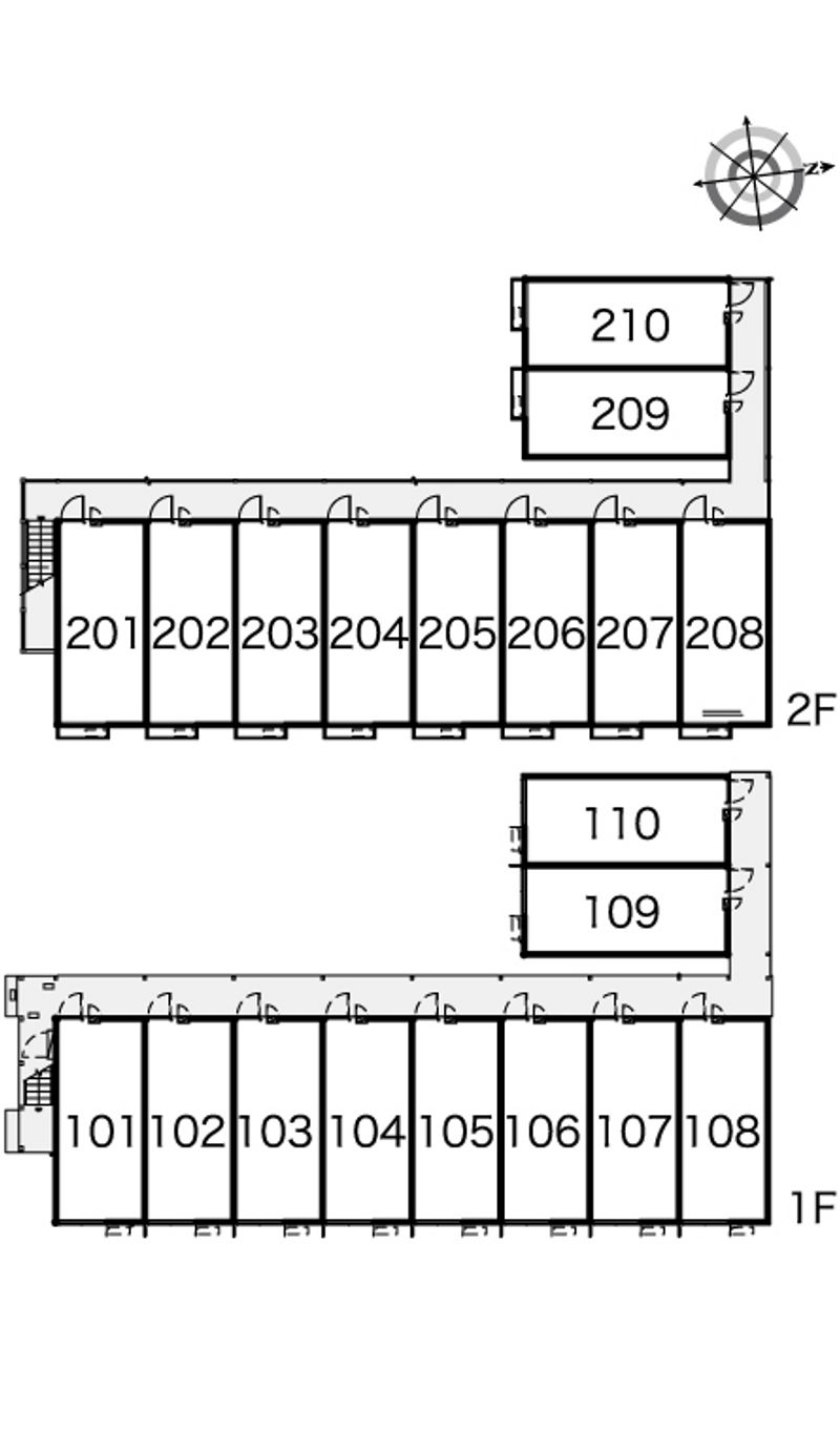 レオパレス浜之市７６ 間取配置図