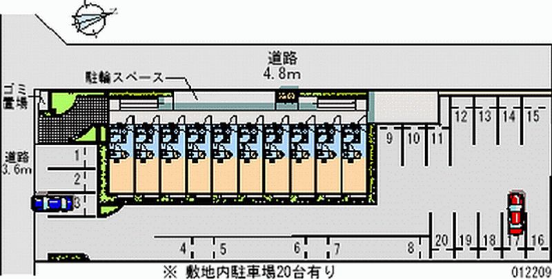 レオパレスＷｉｎｇ　Ｋ 月極駐車場