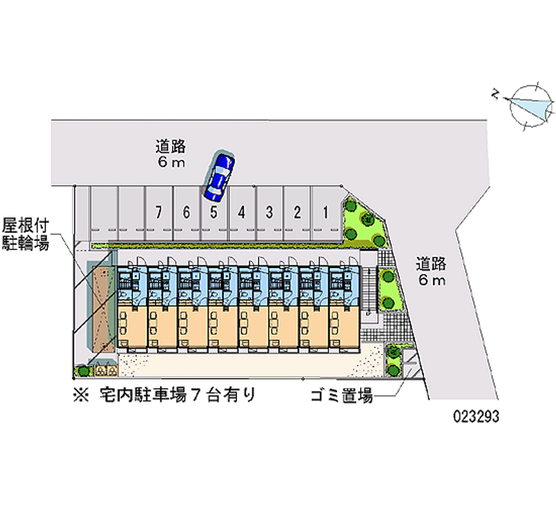 レオパレスハピネス 月極駐車場