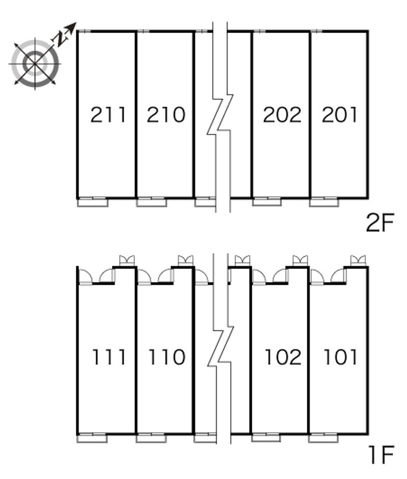 レオパレス里 間取配置図