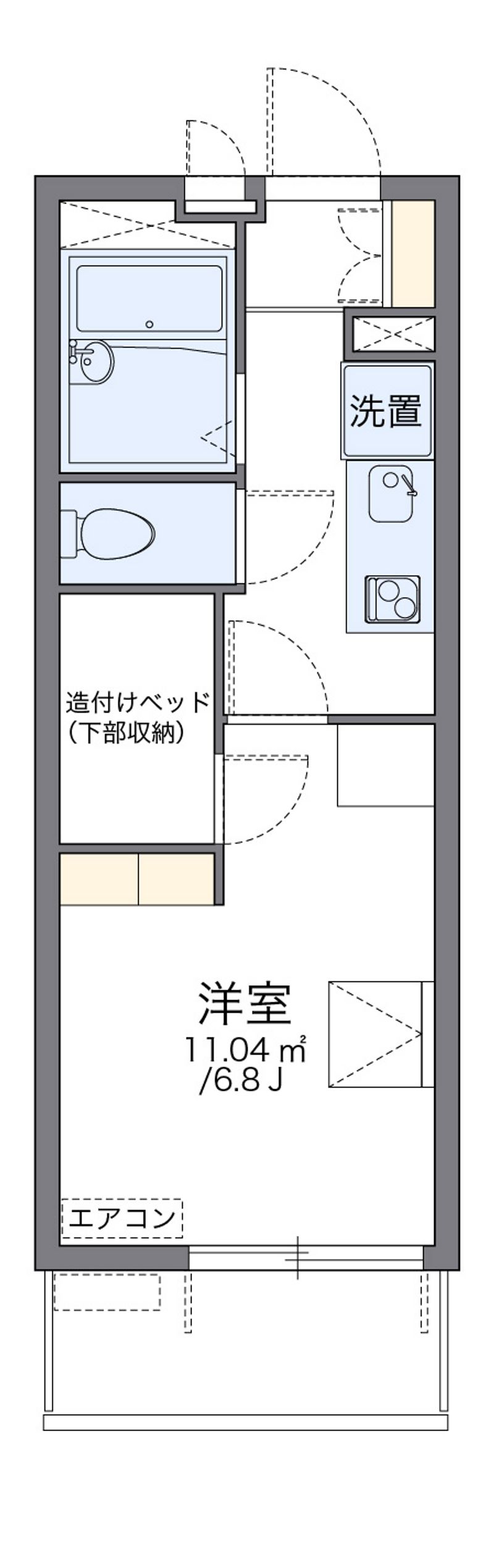 レオパレスシャルム宝 間取図