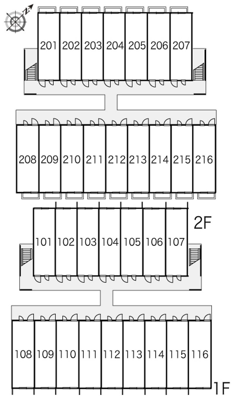レオパレスのりくらⅠ 間取り配置図