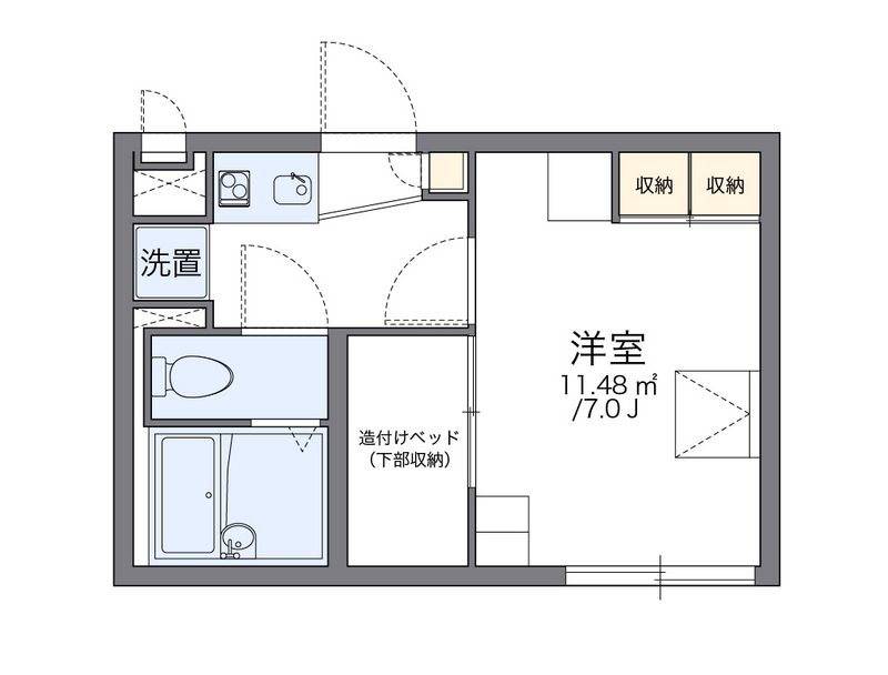 レオパレスマツバラ２００９ 間取図