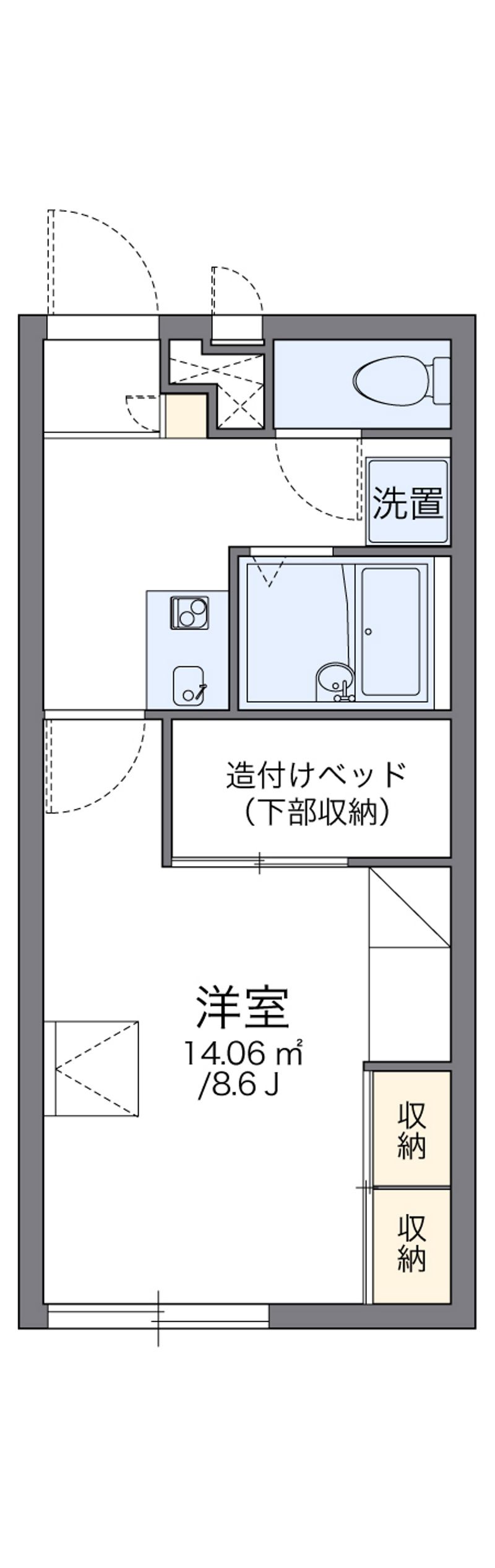 レオパレス二葉の里 間取図