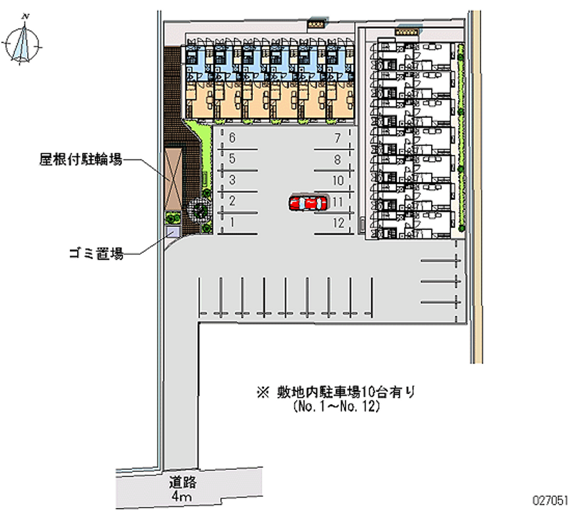 レオパレスパルＴＫ　ＰａｒｔⅡ 月極駐車場