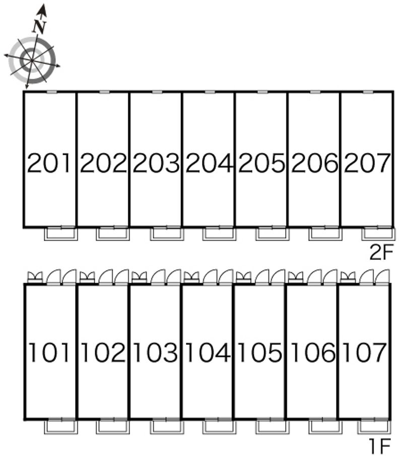 レオパレス白帝 間取配置図