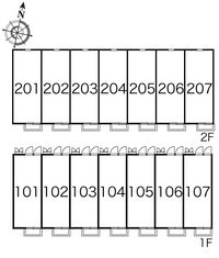 レオパレス白帝 間取配置図