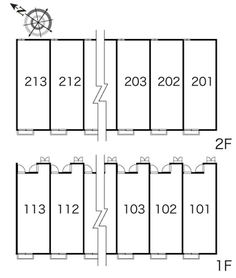 レオパレスパレスマンションⅤ 間取り配置図
