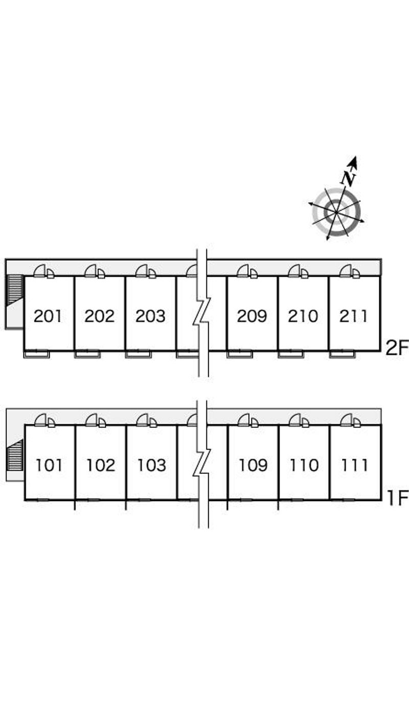 レオパレスボヌール　マ　メゾン 間取り配置図