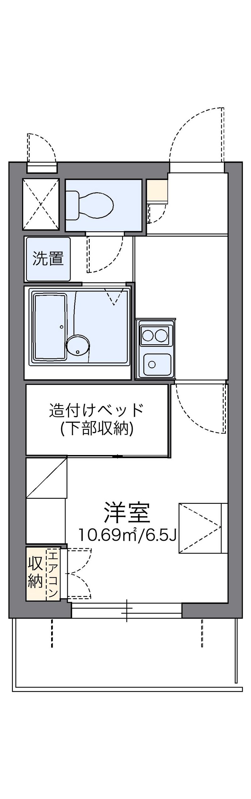 レオパレスシェル都Ⅲ 間取図
