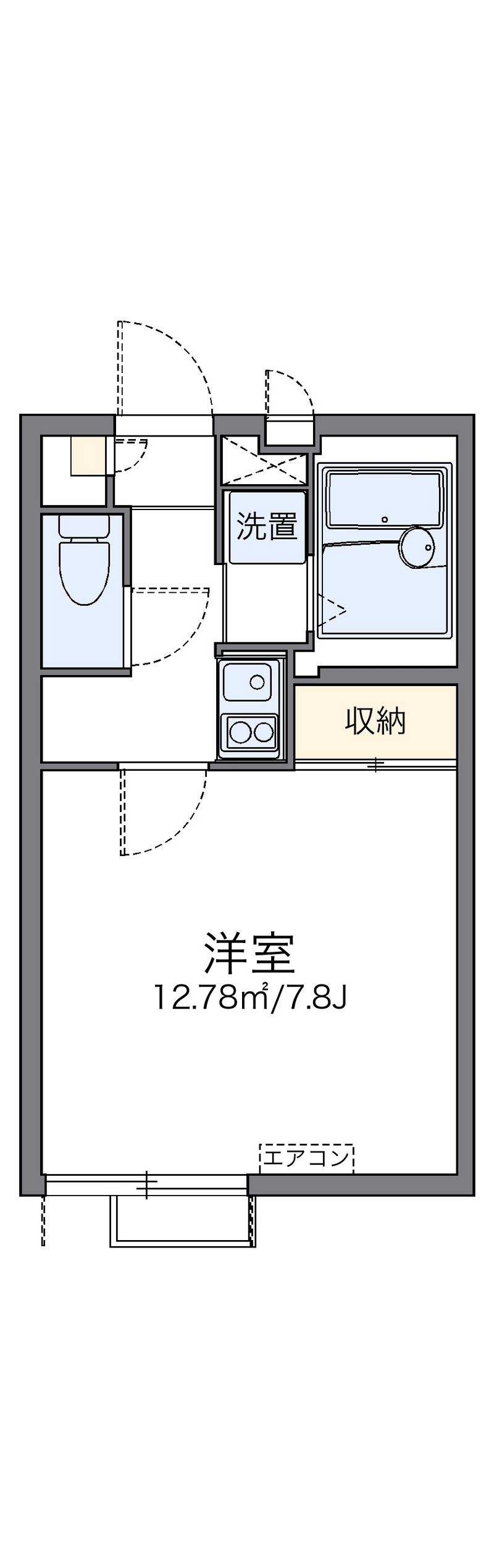 レオパレスアネモス 間取図