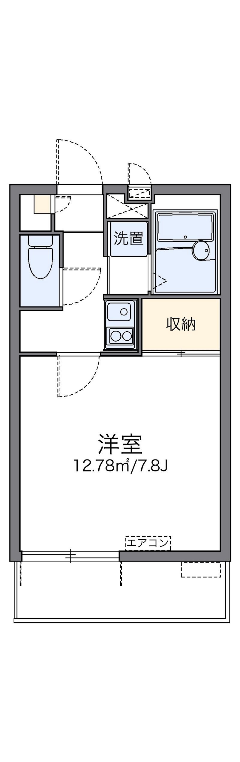 レオパレス森真 間取図