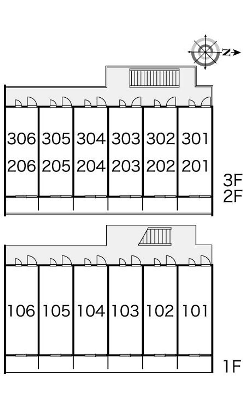 レオパレスパーシモンⅡ 間取配置図