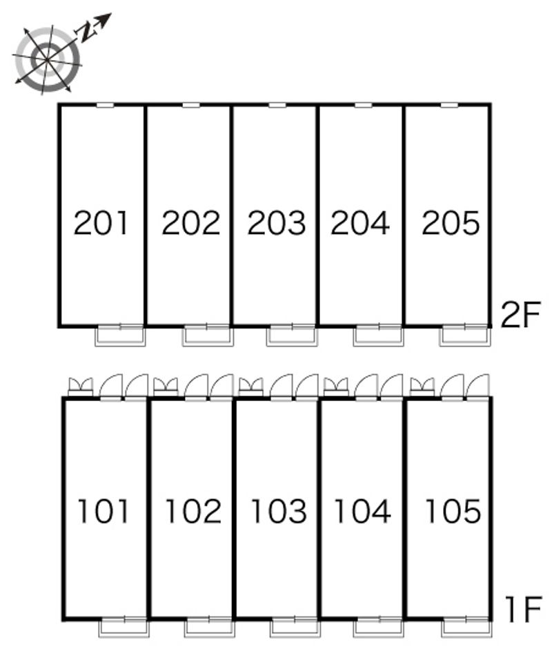 レオパレスレインボードロップス 間取配置図