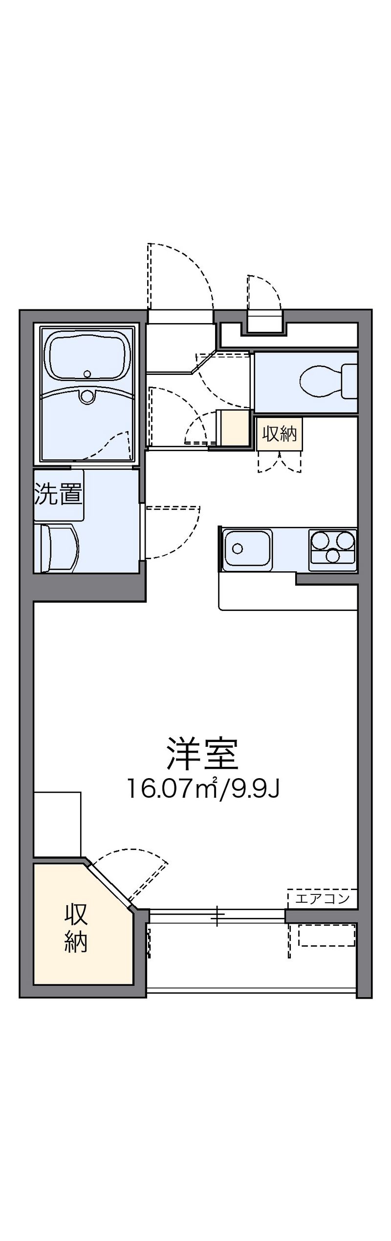 レオパレスフトゥーロ 間取図